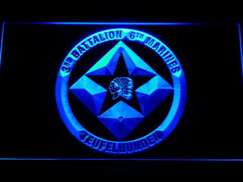 US Marine Corps 3rd Battalion 6th Marines LED Neon Sign